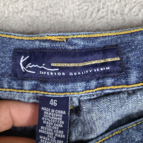 Kani Shorts Mens Size 45 Blue Denim Jean Pockets - Picture 3 of 16